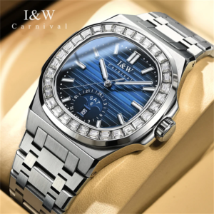 Carnival Excessive-Finish I&W Sequence Luxurious Mechanical Look ahead to Males – Imported Motion, Stainless Metal, 50M Waterproof