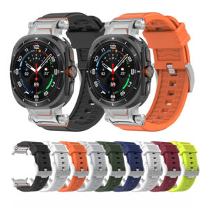 Excessive-High quality Silicone Strap for Samsung Galaxy Watch Extremely 47mm with Sturdy Mechanical Metallic Connector