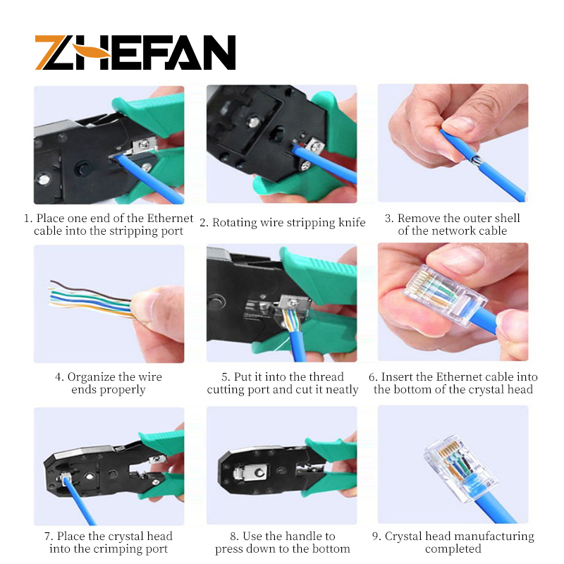 ZHEFAN Community Instrument Equipment: Family Hand Instruments Set with Community Pliers and Cable Tester for Crystal Heads